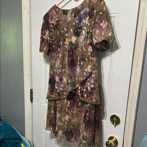 Floral Layered Top & Skirt